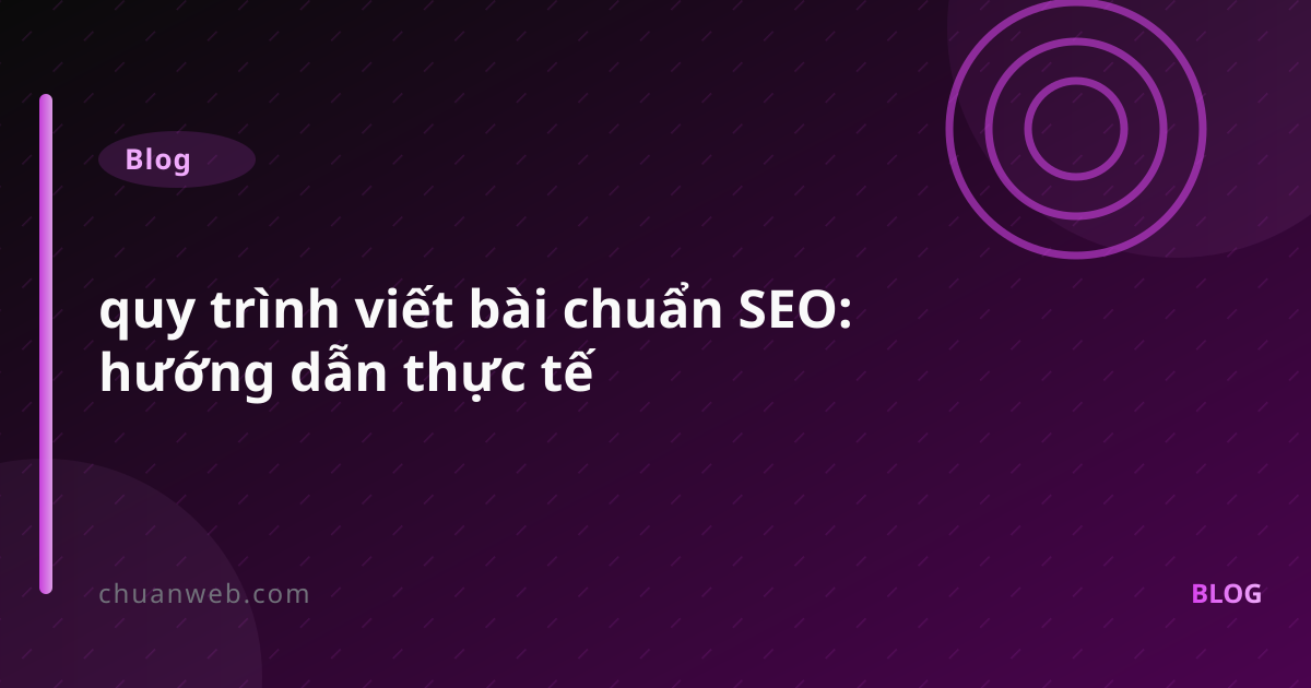 quy trình viết bài chuẩn SEO: hướng dẫn thực tế