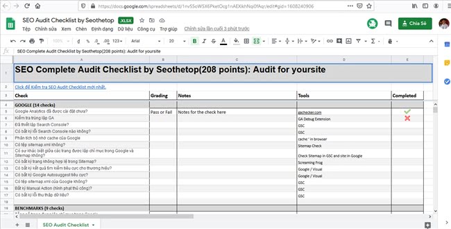 090711 seo audit checklist excel 1