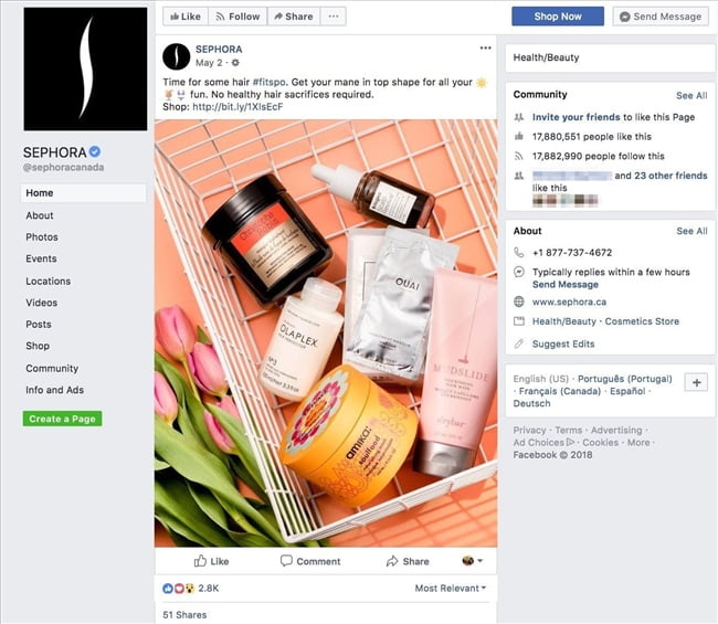 141124 follow facebook sephora