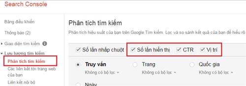 Tham khảo từ Google console